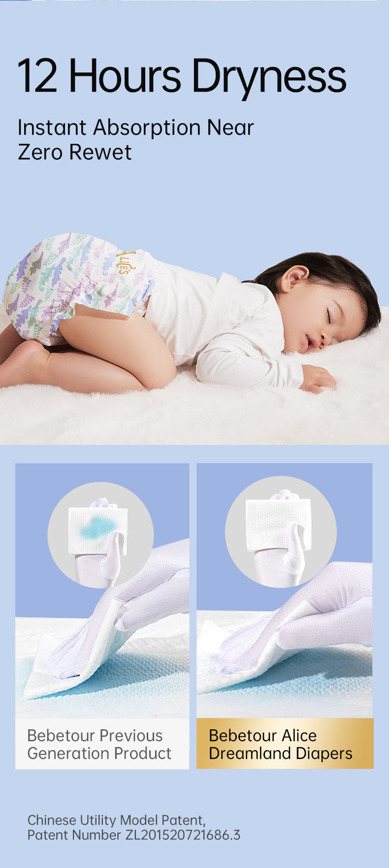 Bebetour Alice Dream Series Baby Nappy Sample Pack - 5 Piece