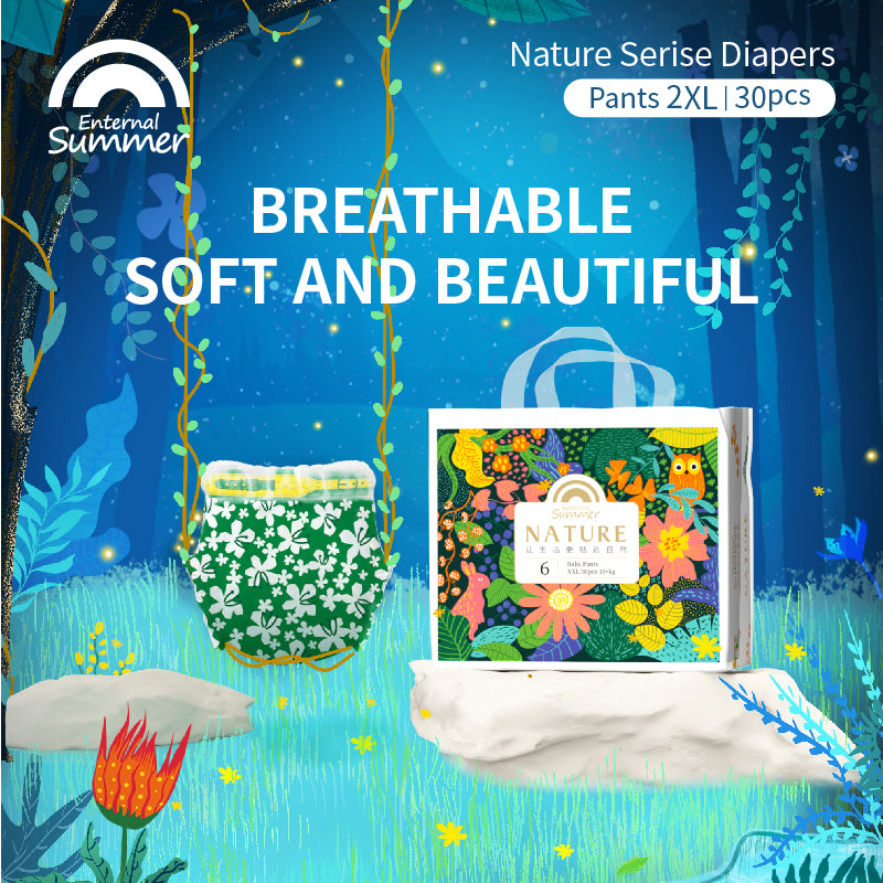 Eternal Summer Nature Series Nappy Pants Pack - Eco-Friendly and Comfortable Nappy Pants size 5 6