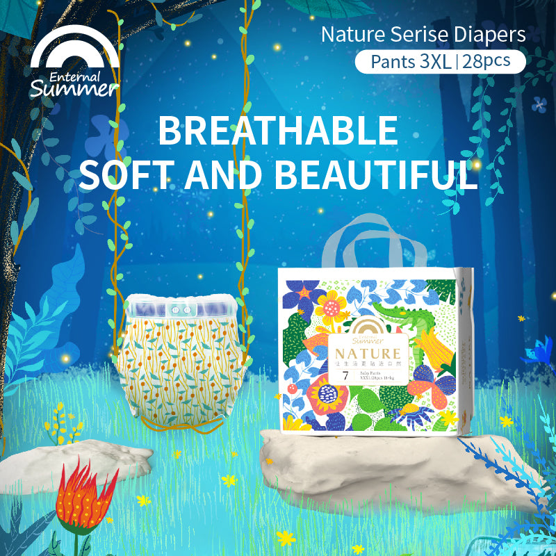 Eternal Summer Nature Series Nappy Pants Pack - Eco-Friendly and Comfortable Nappy Pants size 5 6