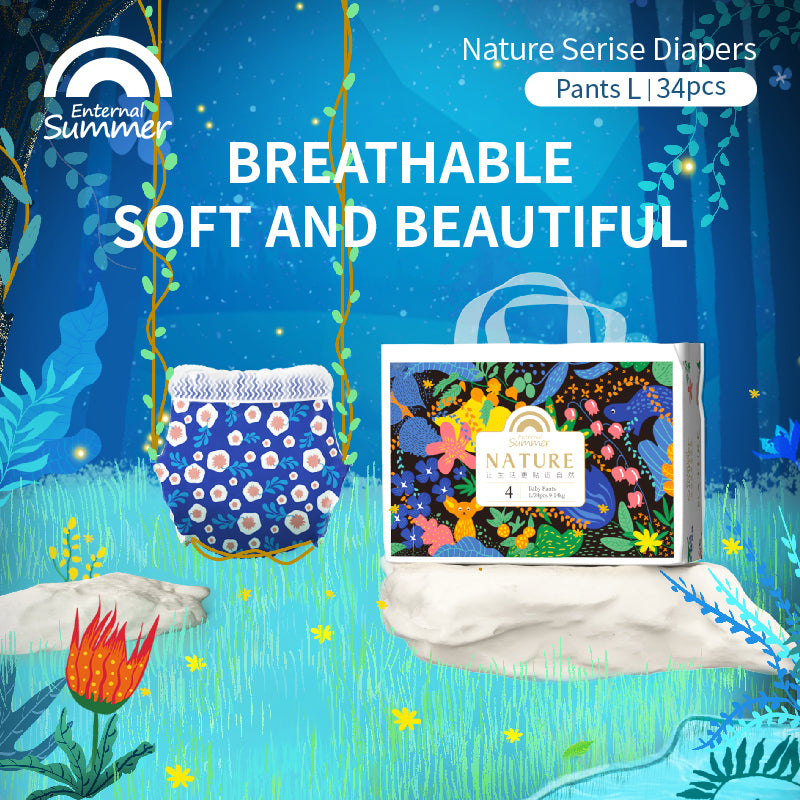 Eternal Summer Nature Series Nappy Pants Pack - Eco-Friendly and Comfortable Nappy Pants size 5 6