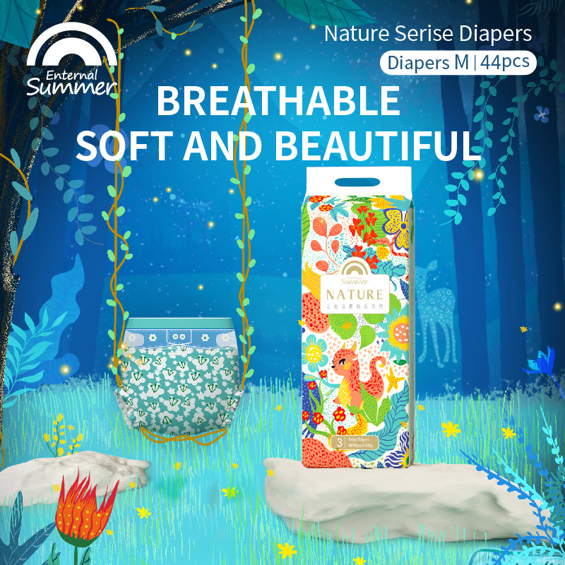 Enternal Summer Nature Series Nappy Pack - Eco-Friendly and Soft Nappy for Baby’s Comfort