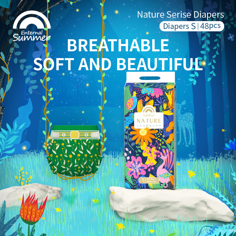 Enternal Summer Nature Series Nappy Pack - Eco-Friendly and Soft Nappy for Baby’s Comfort