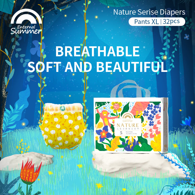 Eternal Summer Nature Series Nappy Pants Pack - Eco-Friendly and Comfortable Nappy Pants size 5 6