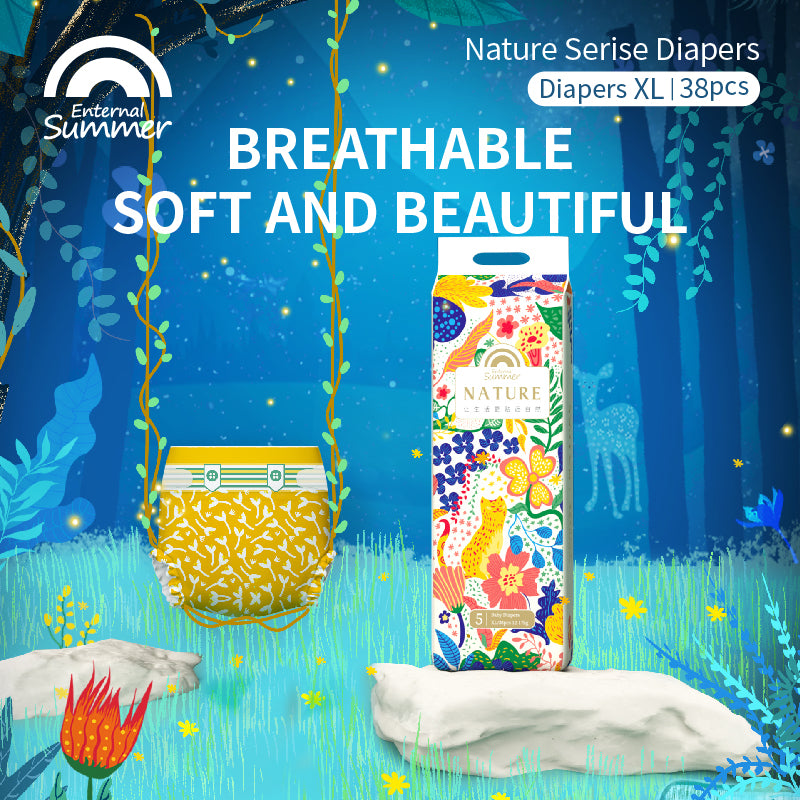 Enternal Summer Nature Series Nappy Pack - Eco-Friendly and Soft Nappy for Baby’s Comfort